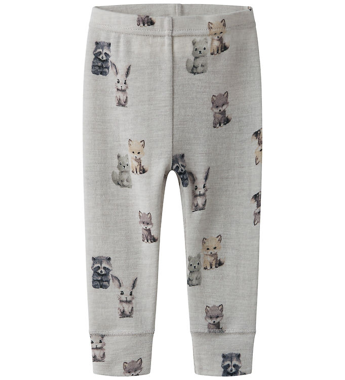 name It Leggings - Uld - NbmWang - Micro Chip/Forest animals