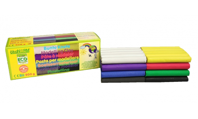 ökoNORM | Modellervoks 500 gr. - 8 farver.