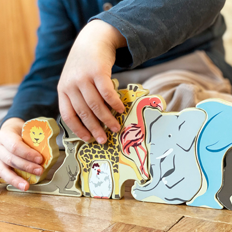 small foot | Træpuslespil m. 26 brikker - Dyreliv