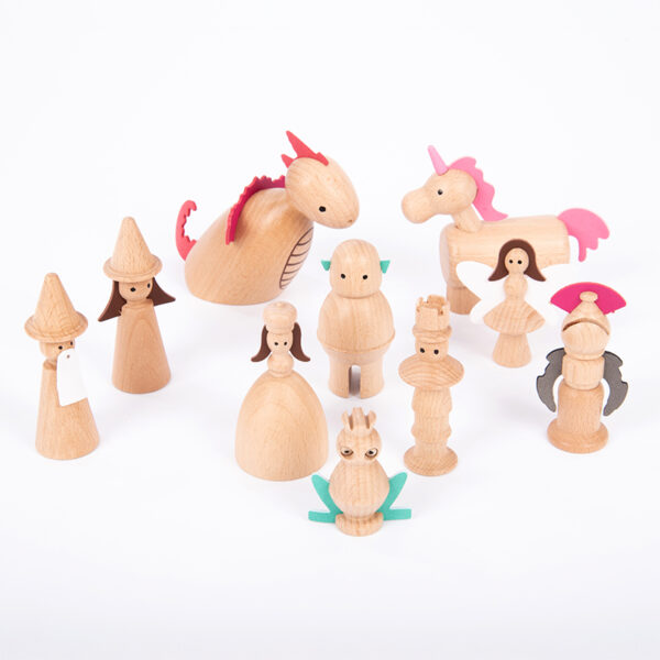 tickit® | Eventyrkarakterer - Træfigurer, 10 stk