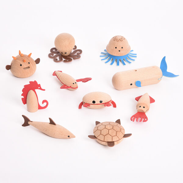 tickit® | Havdyr - Træfigurer, 10 stk