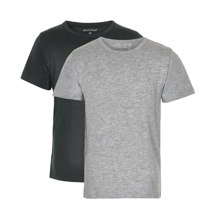 2 Pak Basic T-Shirts - 193 Anthracite Black - 134