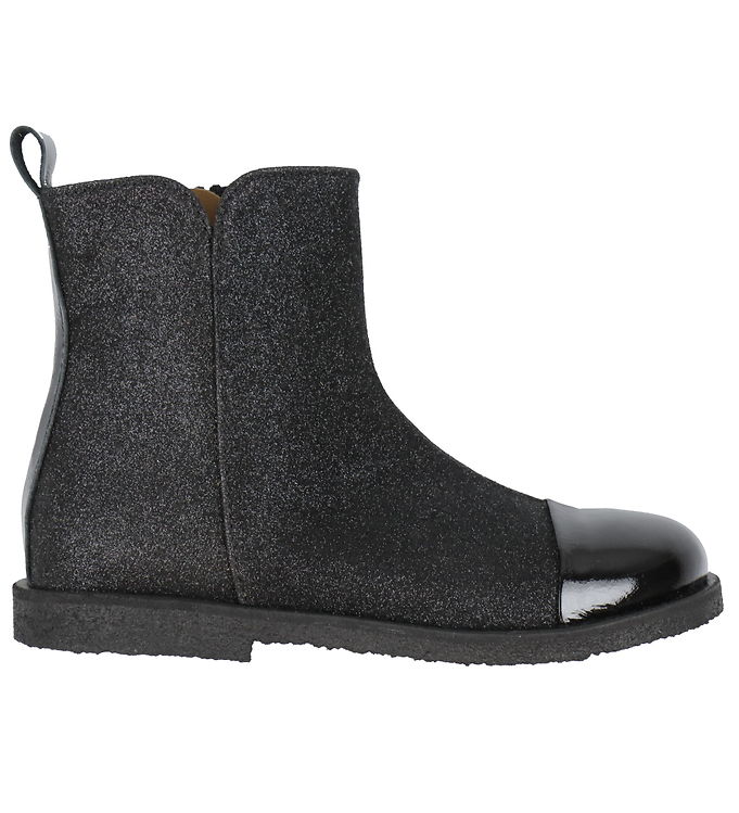 Angulus Støvler - Chelsea - Sort/Glitter Angulus Støvler - Chelsea - Sort/Glitter
