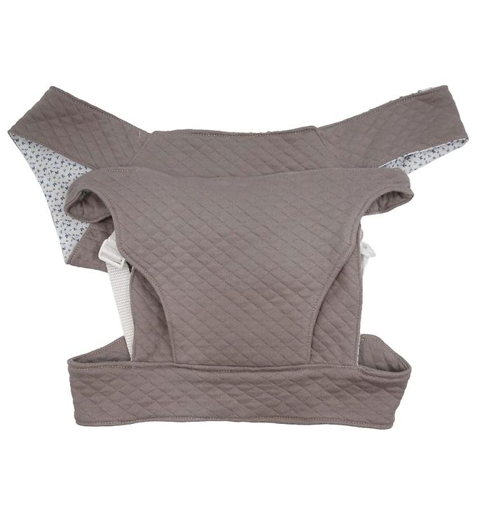 Asi Dukketilbehør - Dukkebæresele - Warm Grey And Vintage Print Asi Dukketilbehør - Dukkebæresele - Warm Grey And Vintage Print