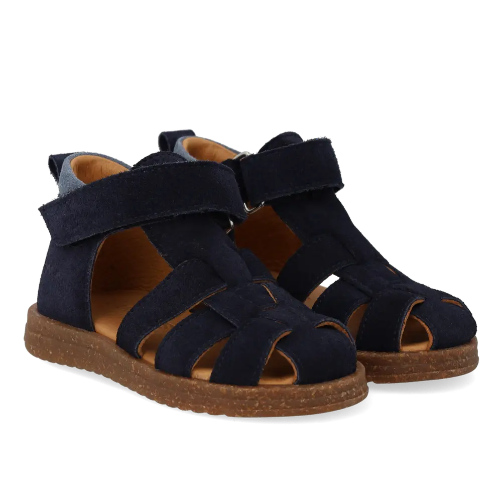 Begynder Sandal m Velcro - Navy/Blue Fog - 23 Begynder Sandal m Velcro - Navy/Blue Fog - 23