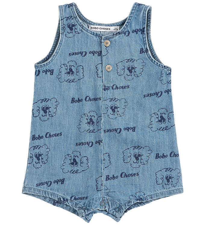 Bobo Choses Buksedragt - Denim - Pickle The Dog - Light Blue Bobo Choses Buksedragt - Denim - Pickle The Dog - Light Blue