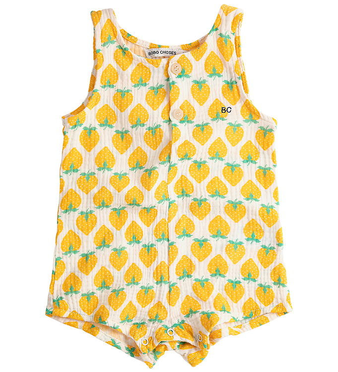 Bobo Choses Sommerdragt - Strawberry - Hvid Bobo Choses Sommerdragt - Strawberry - Hvid