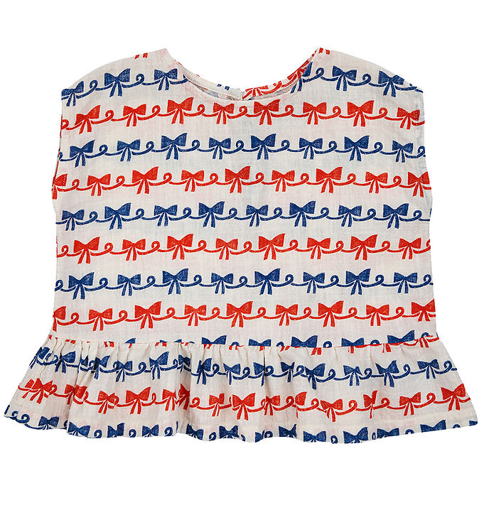 Bobo Choses Top - Ribbon Bow - Offwhite