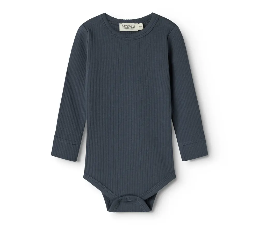 Body med lange ærmer - Blue - 68