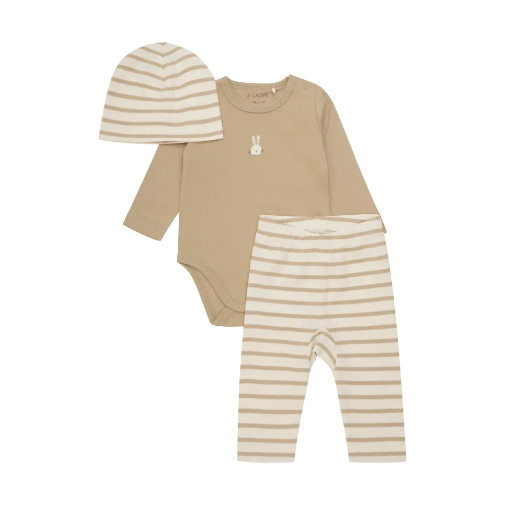 Bodysæt m. hue - Sesame - 62