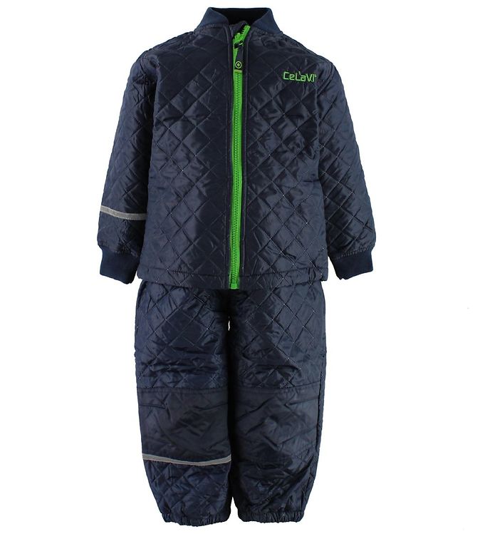 CeLaVi Termotøj - Navy m. Grøn