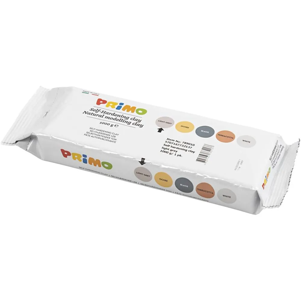 Creativ Company | Selvhærdende ler - Lysegrå, 1 kg.