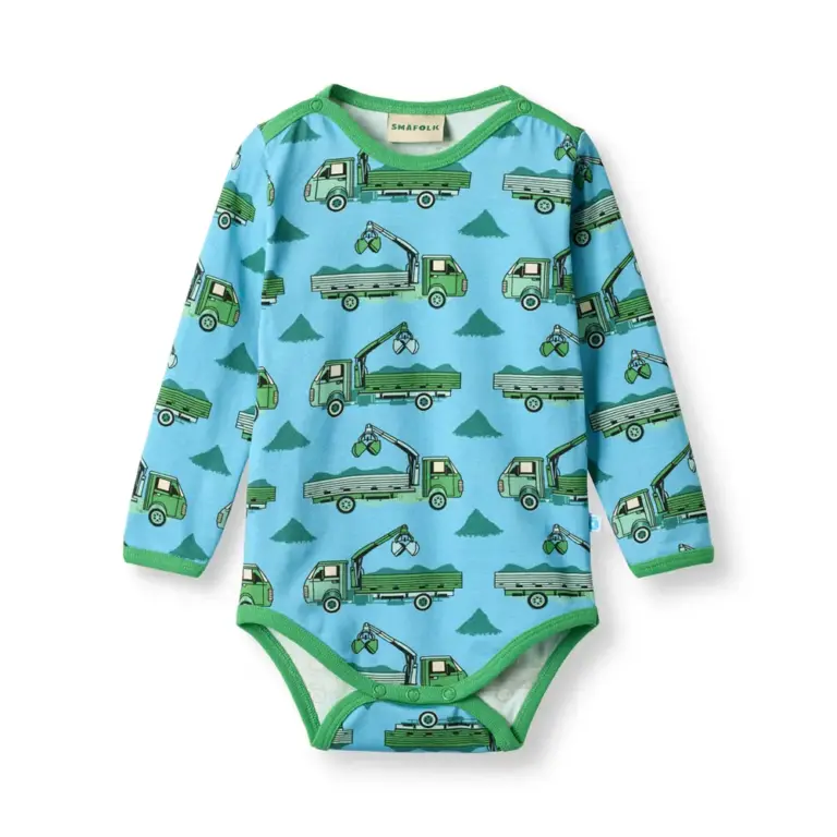 Elstar Langærmet Body - Lastbiler - Pool Blue - 68