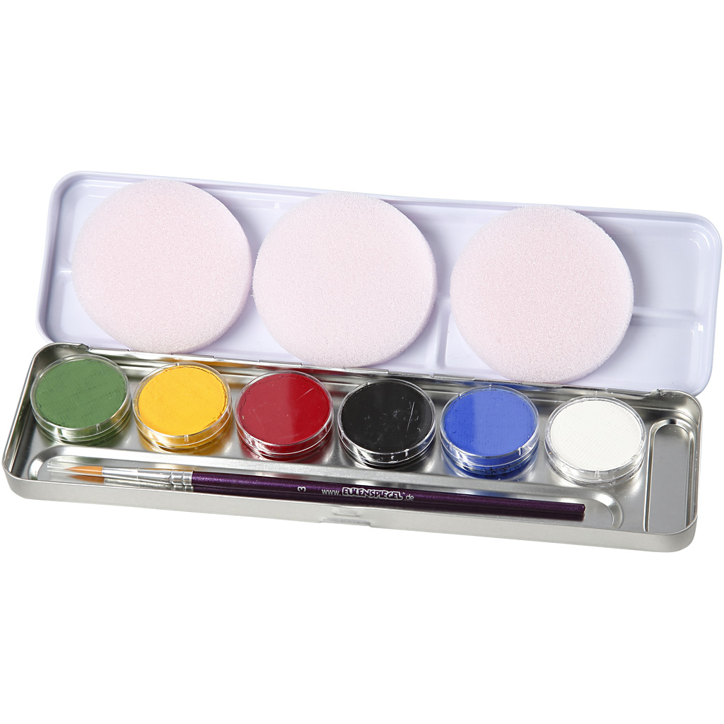 Eulenspiegel | Ansigtsfarve - Palette m. 6 farver, Basis