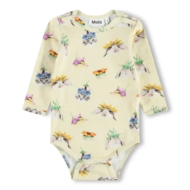 Foss Langærmet Body - Floral Fun Baby - 56