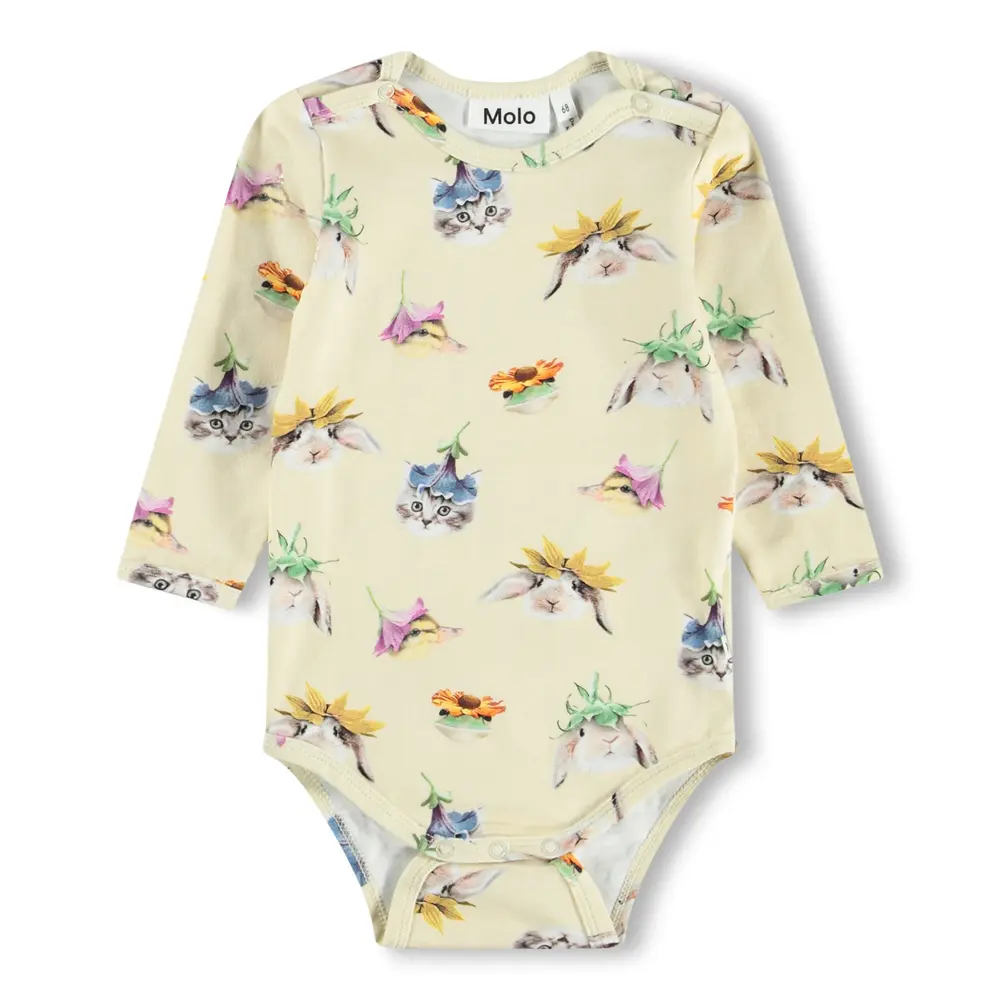 Foss Langærmet Body - Floral Fun Baby - 56
