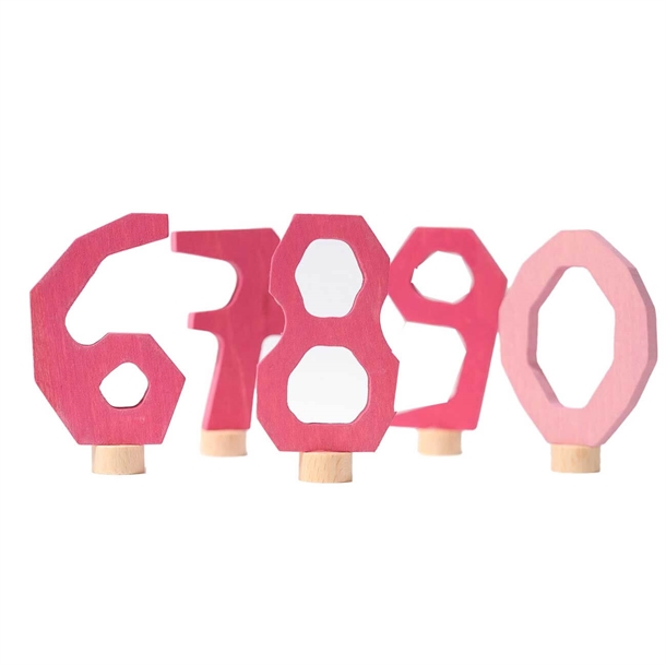 GRIMM'S Dekorative Numre Pink - 6-9 og 0