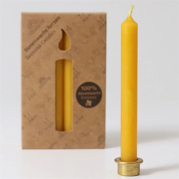 GRIMMS Lys 100% Bivoks - Amber - 12 stk.