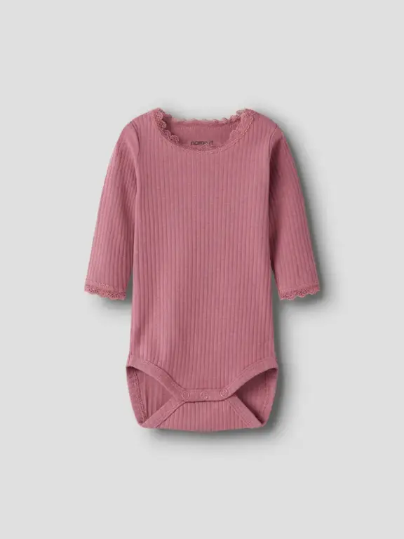Hallie Langærmet Body - Mesa rose - 56