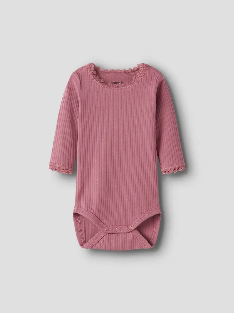Hallie Langærmet Body - Mesa rose - 56