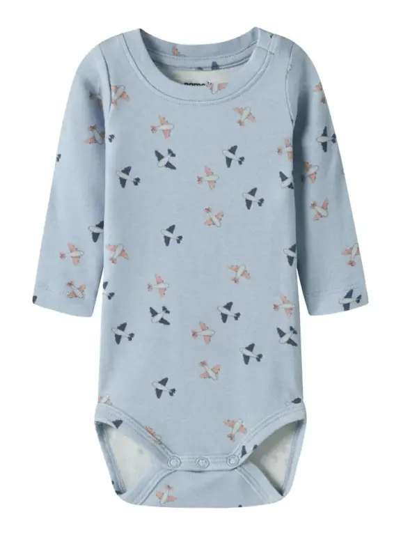 Hop Langærmet Body - Blue fog - 62
