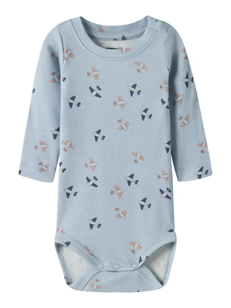 Hop Langærmet Body - Blue fog - 62