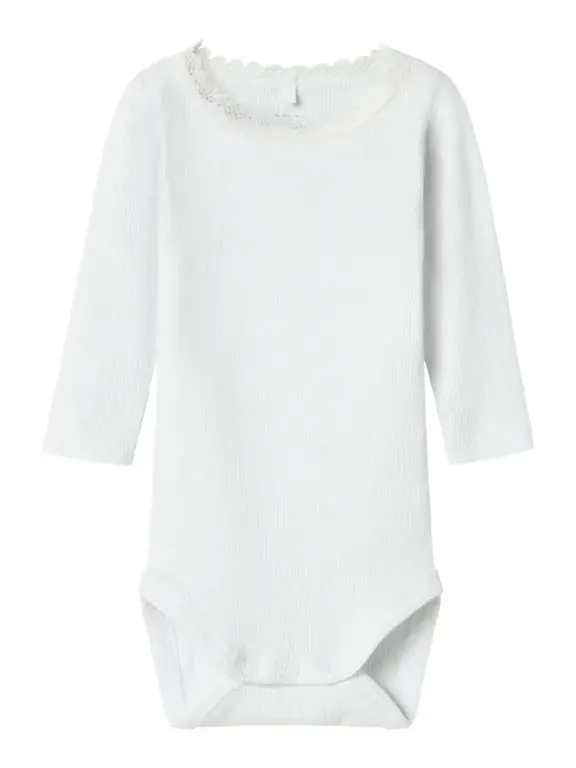 Kab langærmet body - Bright white - 62