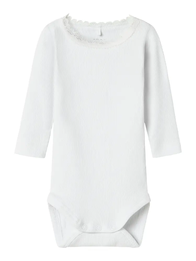 Kab langærmet body - Bright white - 62