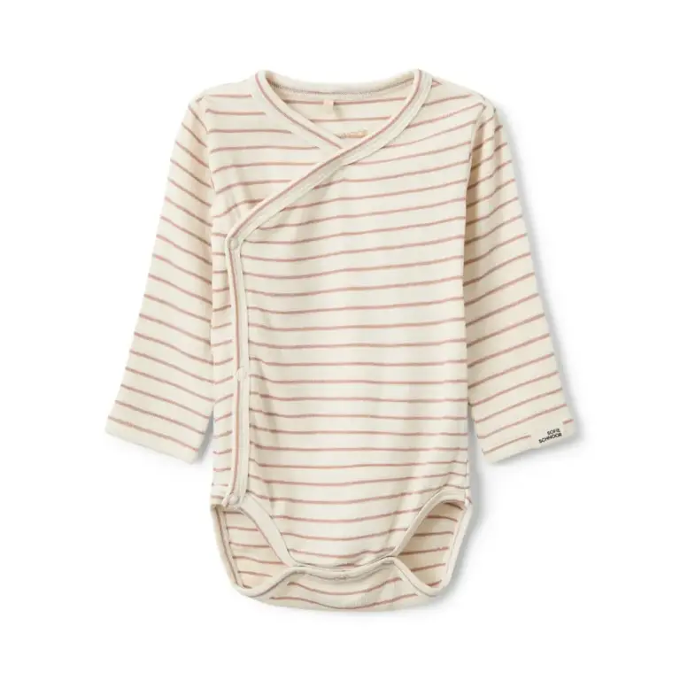 Kaya Langærmet Body - Rose stripe - 62