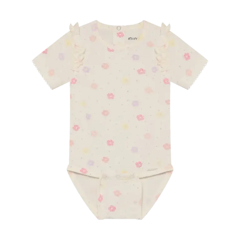 Kortærmet Body m. Print - Vanilla Ice - 68