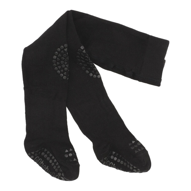 Kravle Strømpebukser - Black - 6-12 Mdr.