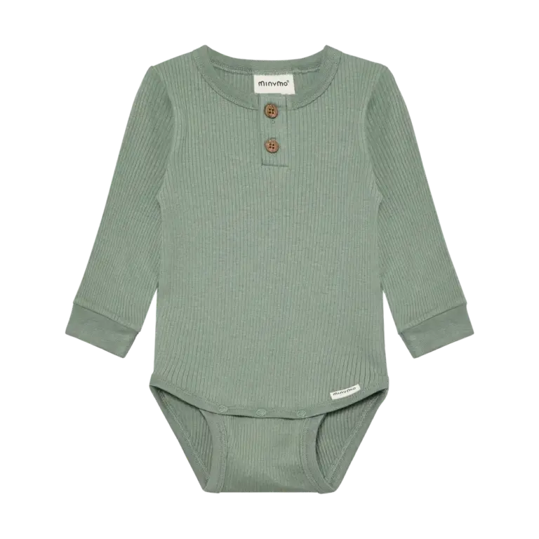 Langærmet Rib Body - Lily Pad - 68