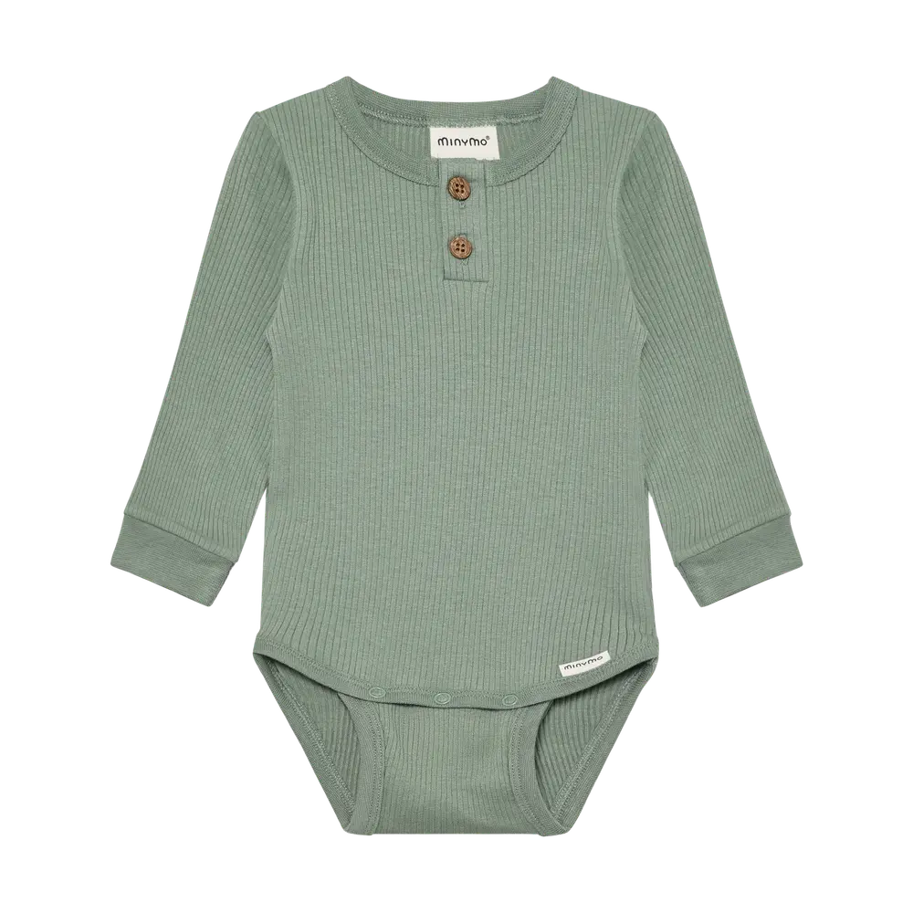 Langærmet Rib Body - Lily Pad - 68