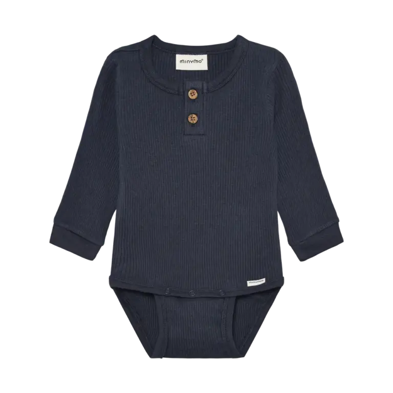 Langærmet Rib Body - Odyssey Gray - 62