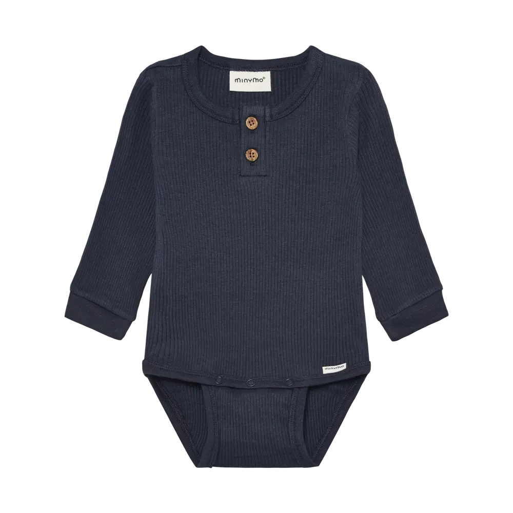Langærmet Rib Body - Odyssey Gray - 62
