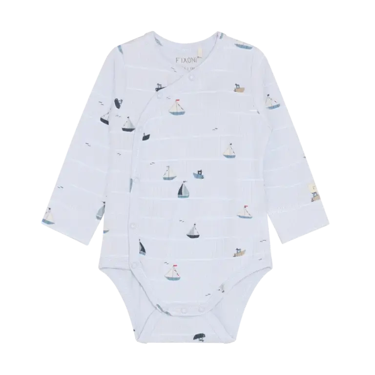 Langærmet Wrap Rib Body - Arctic Ice - 68