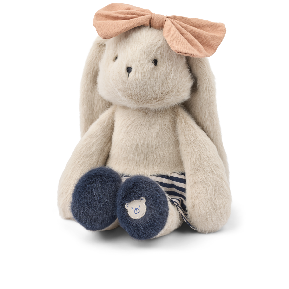 Liewood Babette Rabbit Celebration Teddy - Mist/Navy stripe mix