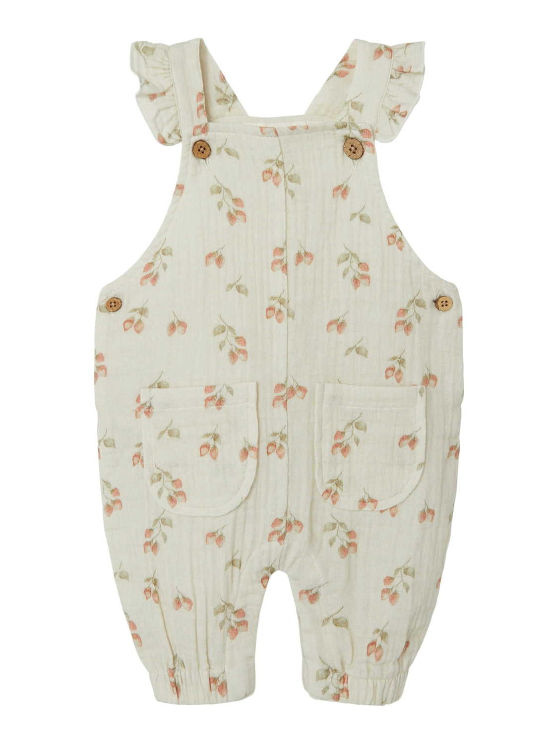 Lil Atelier Biba Loose Overall - Turtledeove/Strawberry - 56 cm
