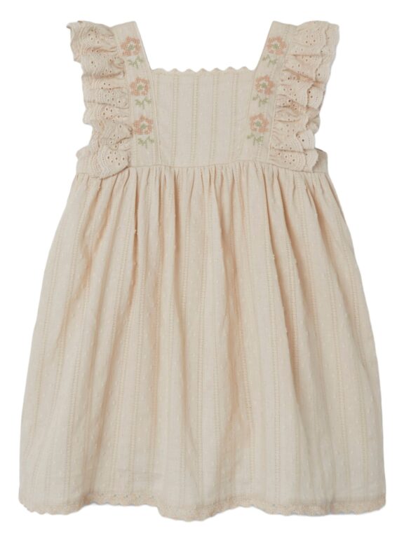 Lil Atelier Fannie Loose Dress - Sandshell - 92 cm