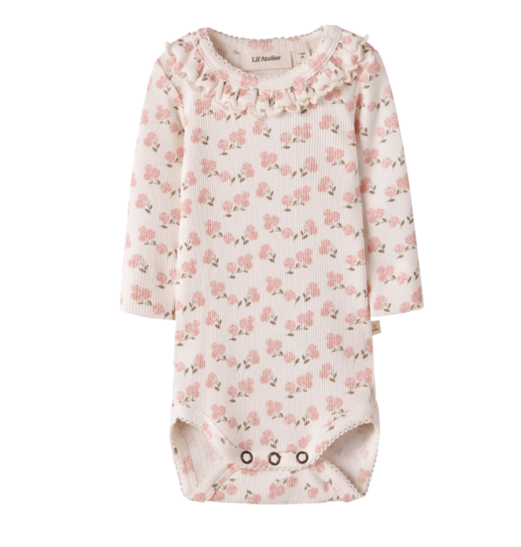 Lil Atelier Gago Kis Slim Body - Coconut Milk/Hydrangea - 56 cm