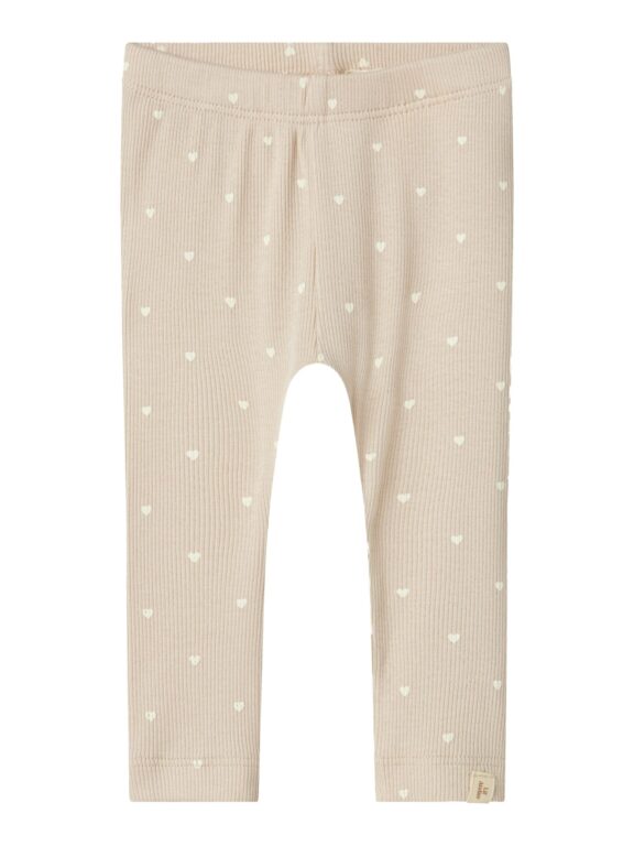 Lil Atelier Gago Leggings - Gray Morn/Heart - 56 cm