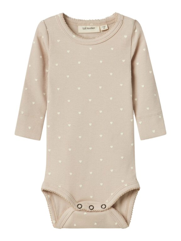 Lil Atelier Gago Slim Body - Gray Morn/Heart - 56 cm
