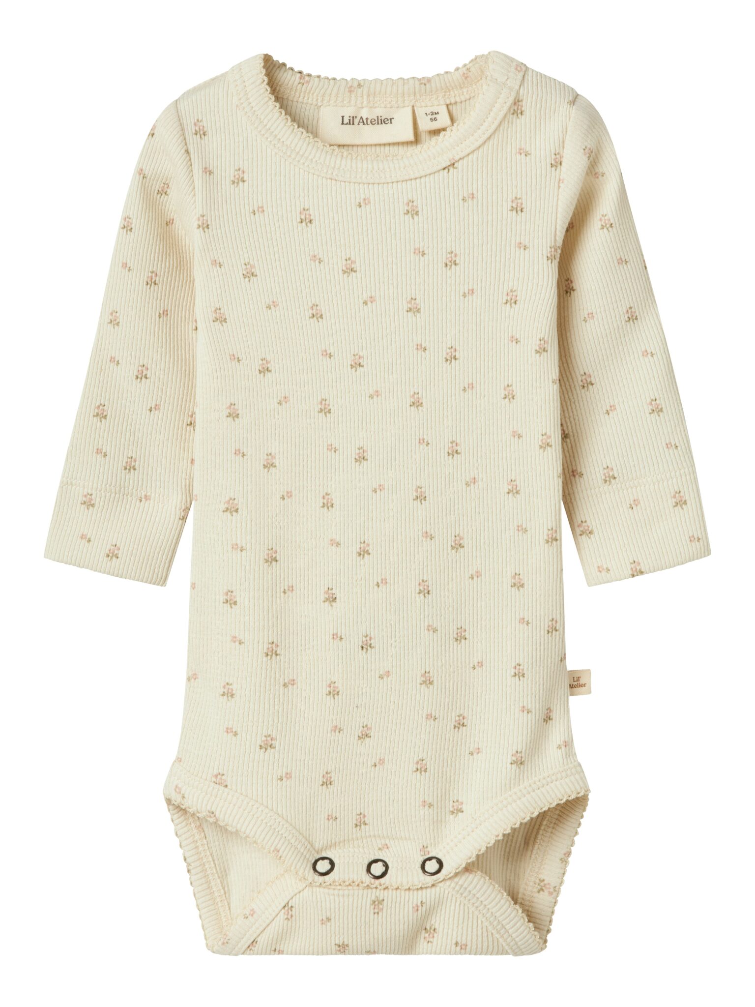 Lil Atelier Gago Slim Body - Turtledove/Flower - 56 cm Lil Atelier Gago Slim Body - Turtledove/Flower - 56 cm