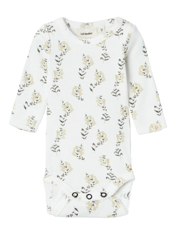 Lil Atelier Gavo Slim Body - Cocnut Milk/Yellow Flower - 56 cm