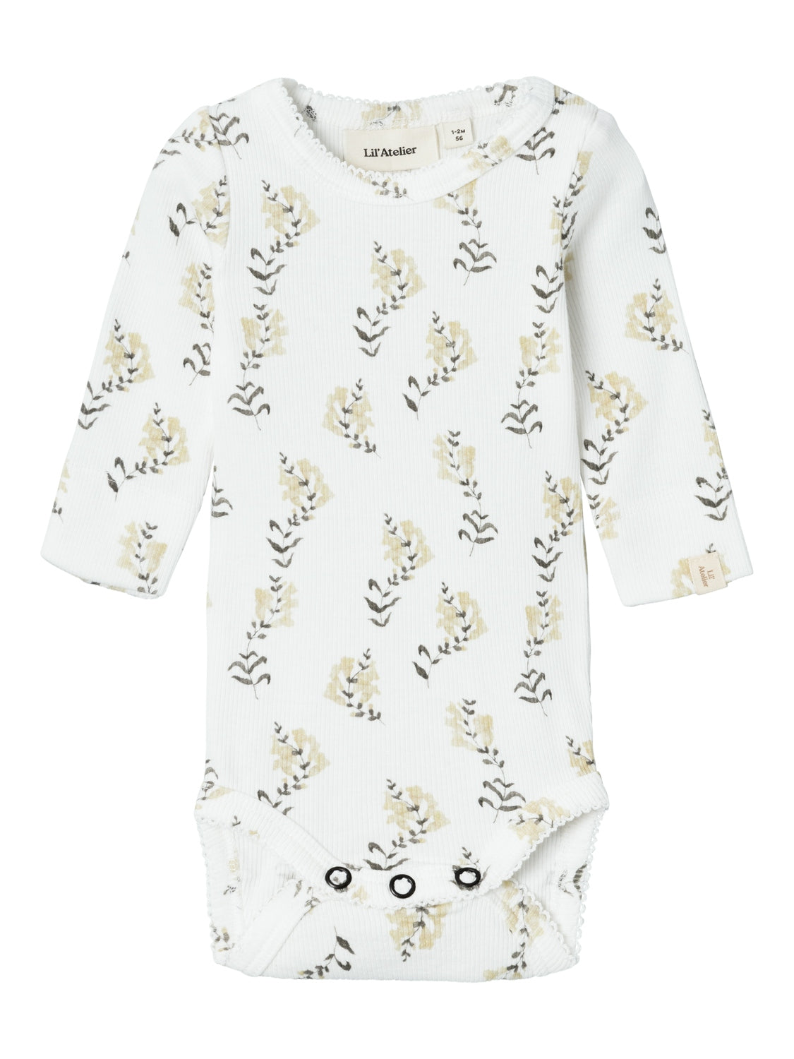 Lil Atelier Gavo Slim Body - Cocnut Milk/Yellow Flower - 56 cm