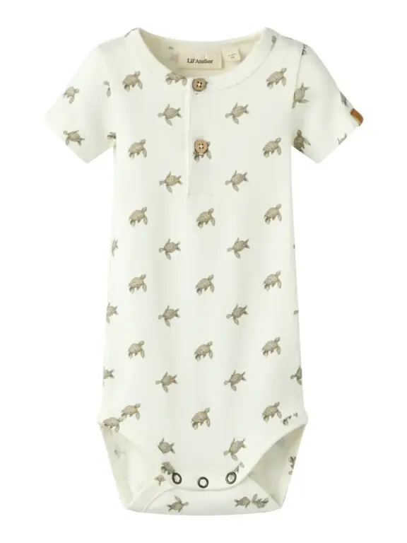 Lil' Atelier Gayo Sar Kortærmet Slim Body - Coconut Milk - 68