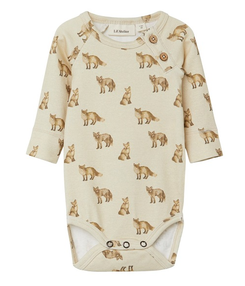 Lil Atelier Geo Slim LS Body - Fog - 56 cm