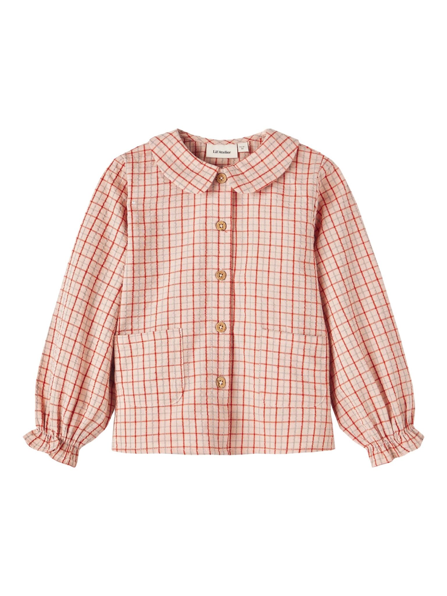 Lil Atelier Lucy Loose Shirt - Baked Clay - 92 cm