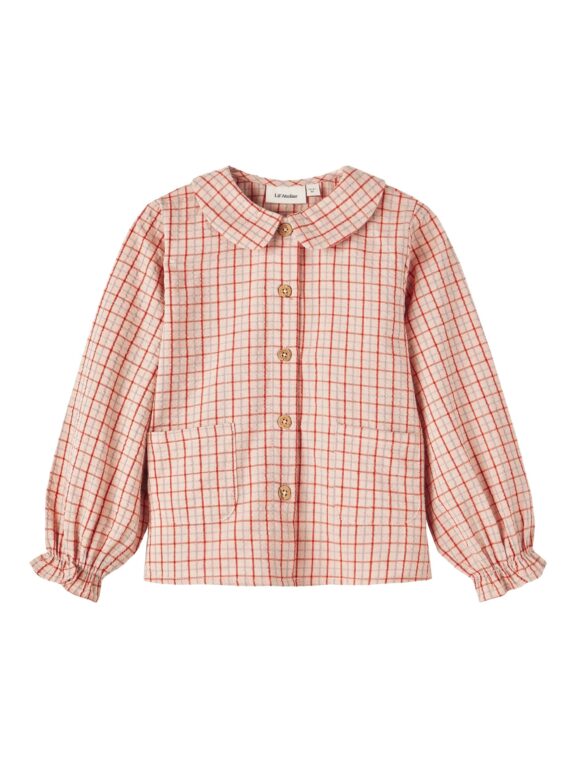 Lil Atelier Lucy Loose Shirt - Baked Clay - 92 cm