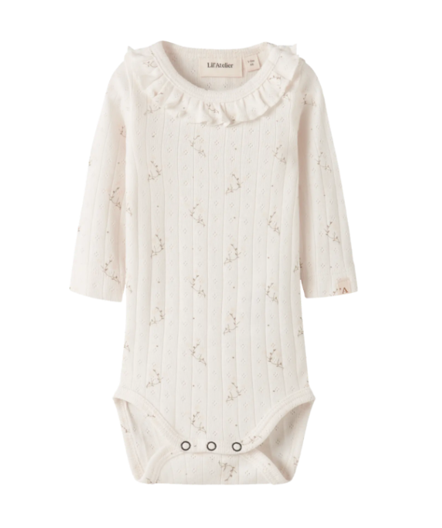 Lil Atelier Rachello Ria Slim Body - Coconut Milk/Flower - 56 cm